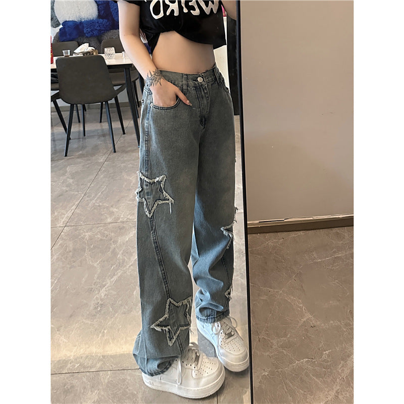 Embroidered Stars Jeans