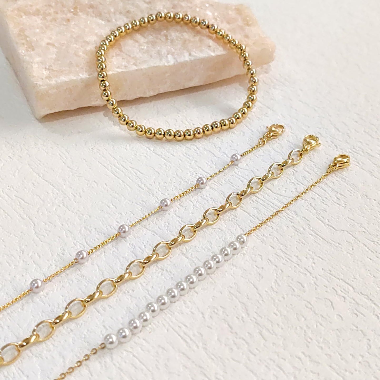 Gold-Plated Pearl Chain