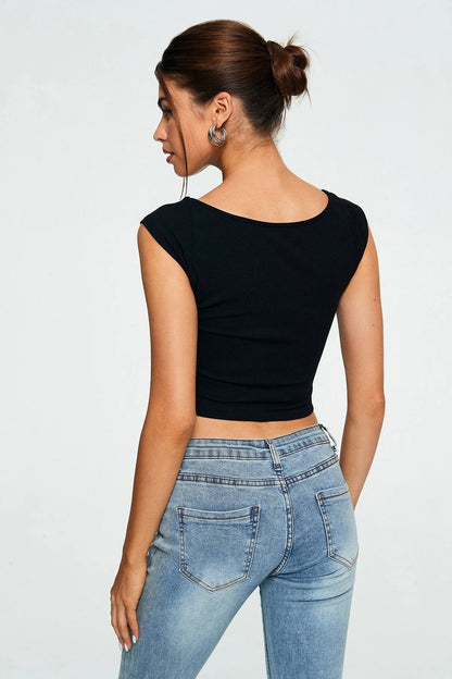 Crop Top Sweetheart neckline