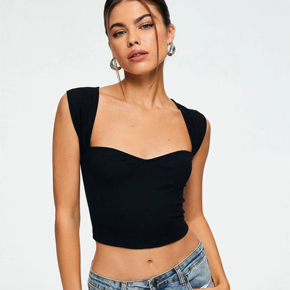 Crop Top Sweetheart neckline