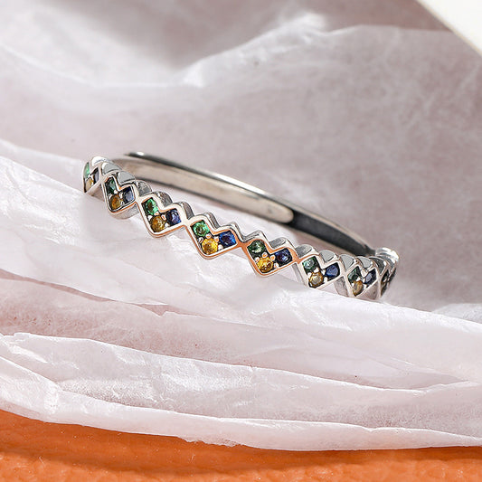 S925 Sterling Silver Zircon  Ring