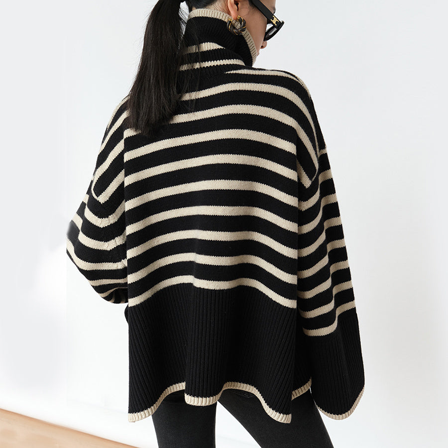 Striped Turtleneck Sweater