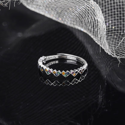 S925 Sterling Silver Zircon  Ring